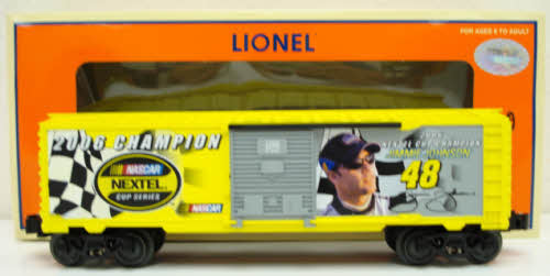 Lionel 7-11025 O Gauge NASCAR Jimmie Johnson Champion Boxcar