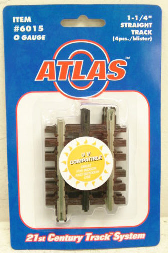Atlas 6015 O 1-1/4" Nickel Silver Straight Track (Pack of 4)