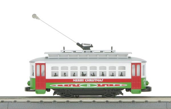 MTH 30-4172-1 Christmas No. 25 RailKing Trolley O Gauge Train Set