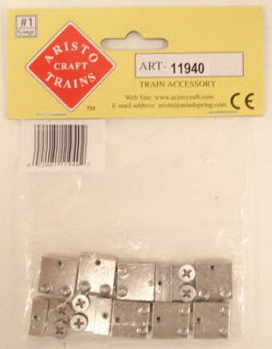 Aristo-Craft 11940 Silver Plated Rail Clamps (Pack of 10)