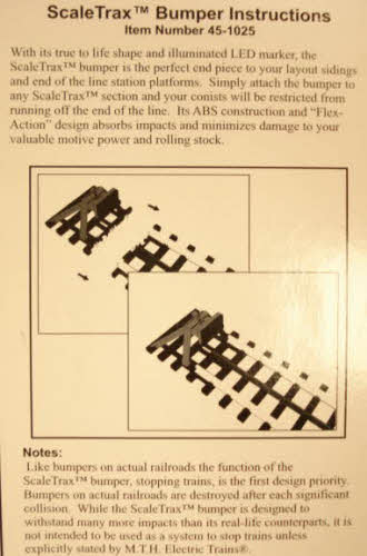 MTH 45-1025 O ScaleTrax Bumper