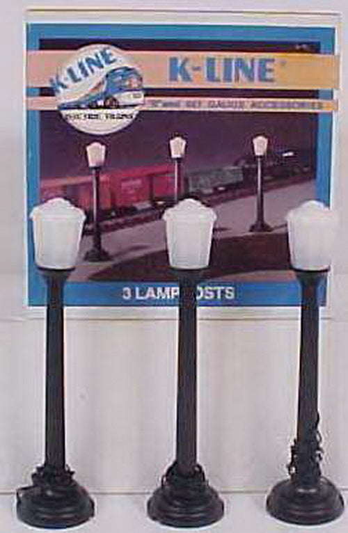 K-Line K-105 O/O-27 Lighted Lampposts (Set of 3)