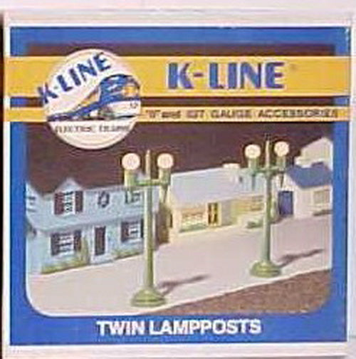 K-Line K109 O Set of 2 Lighted Twin Lamppost