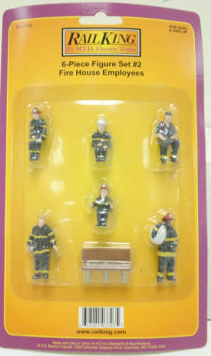 MTH 30-11046 O Scale Fire House Employee Set # 2 Figures (Set of 6)