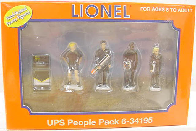 Lionel 6-34195 O UPS Delivery People Figures #2 (Set of 5)