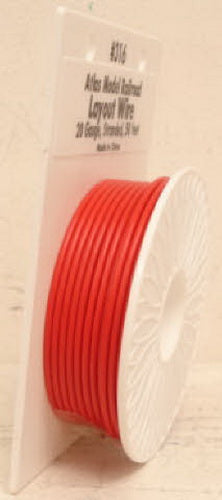 Atlas 0316 Red 50' Standard 20 Gauge Layout Wire