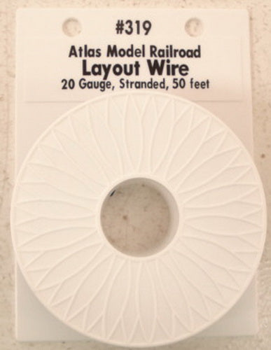 Atlas 0319 Light Blue 50' Standard 20 Gauge Layout Hookup Wire