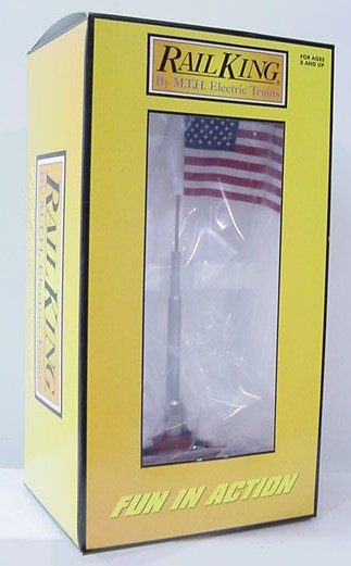 MTH 30-9074 O Gauge American Flag Pole w/Base