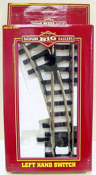 Bachmann 94351 G Left-Hand Manual Switch Turnout Steel Track