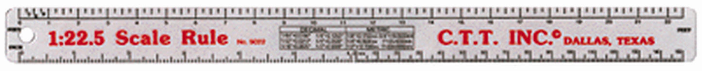 CTT 9022 G Scale Ruler 1:22.5