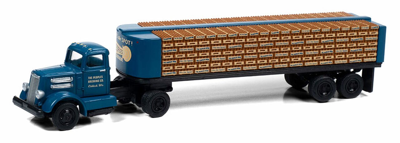 Classic Metal Works 31198 HO Mini Metals Peoples Beer White WC22 Tractor/Trailer