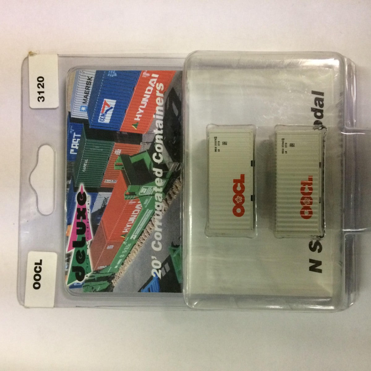 Deluxe Innovations 3120 N Scale OOCL 20' Corrugated Containers (Pack of 2)