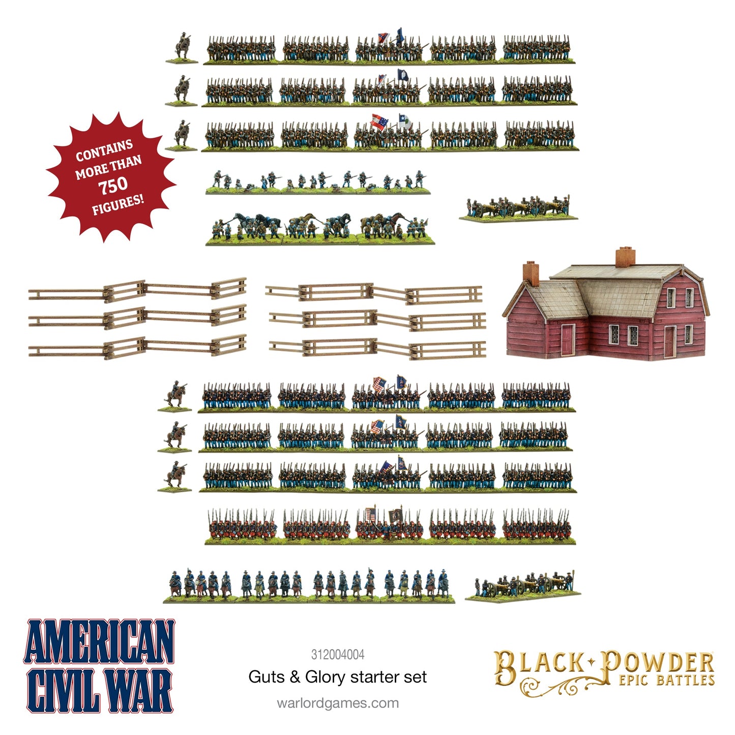 Warlord Games 312004004 American Civil War Guts and Glory Starter Set