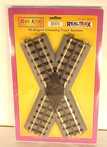 MTH 40-1007 O RealTrax 45 Degree Crossing Track Section