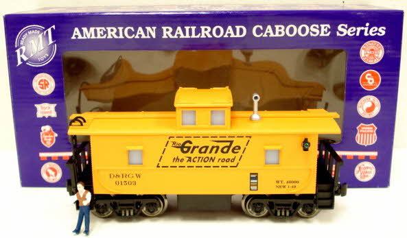 RMT CAB441 Rio Grande Lighted Caboose with Marker Lights & Figure #10503