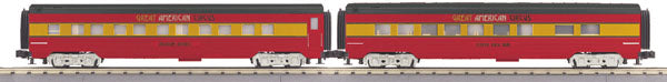 MTH 30-67383 Circus 2-Car 60' Streamlined ABS Sleeper/Diner