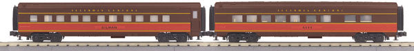 MTH 30-67387 Illinois Central 2-Car 60' Streamlined ABS Sleeper/Diner