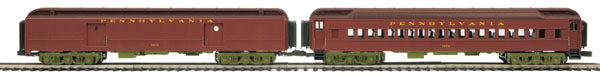 MTH 20-4487 O Pennsylvania 70' Madison Baggage/Coach Passenger Set (Set of 2)