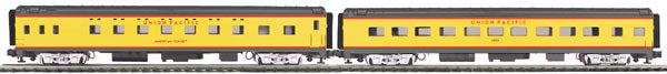 MTH 20-66116 O UP 70' Streamlined Sleeper/Diner Passenger Car Set (Set of 2)
