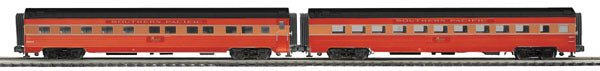 MTH 20-66121 O SP 70' Streamlined Slpr/Diner Ribbed Passenger Set (Set of 2)