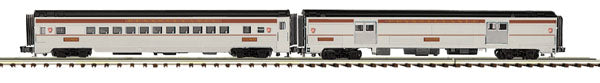MTH 20-69120 O PRR 70' Streamlined Baggage/Coach Ribbed Passenger Set (Set of 2)