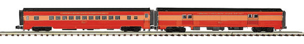 MTH 20-69121 O SP 70' Streamlined Baggage/Coach Ribbed Passenger Set (Set of 2)