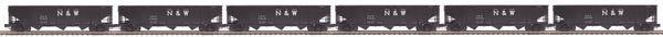MTH 20-90399 O Norfolk & Western 70-Ton 3-Bay Hopper Car Set (Set of 6)