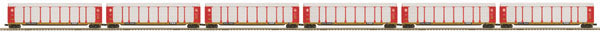 MTH 20-90392 O Santa Fe Corrugated Auto Carrier Set (Set of 6)