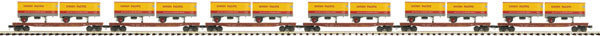 MTH 20-90391 O Union Pacific Flat Car w/2 PUP Trailers Set (Set of 6)
