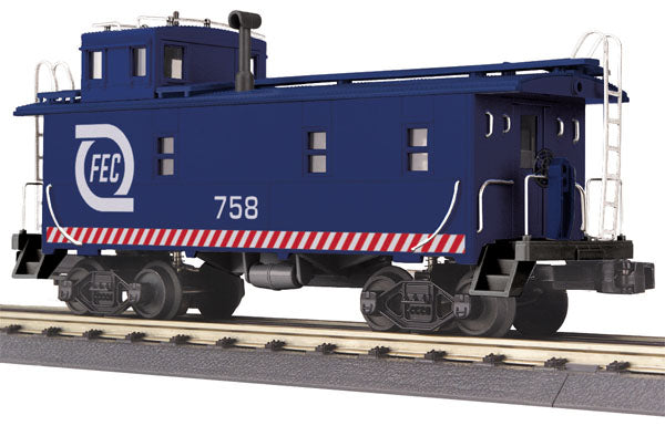 MTH 30-77150 O Gauge Florida East Coast Offset Steel Lighted Caboose Car #758