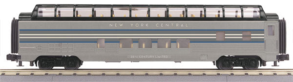 MTH 30-67347 New York Central 60’ Streamlined ABS Full-Length Vista Dome Car