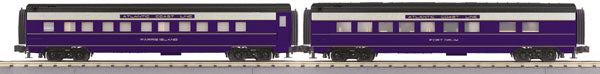 MTH 30-67431 Atlantic Coast Line 2-Car 60’ Streamlined ABS Sleeper/Diner