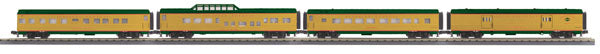 MTH 30-67434 O Illinois Central 60’ Streamlined Passenger Car Set (Set of 4)