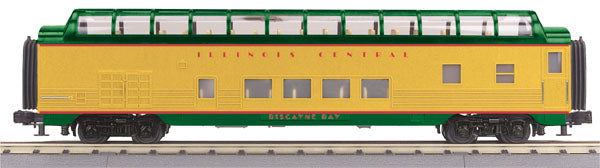 MTH 30-67437 Illinois Central 60’ Streamlined Full-Length Vista Dome Car