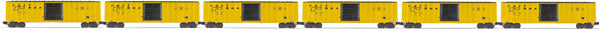 MTH 20-90407 O Railbox 50' Box Car Set (Set of 6)