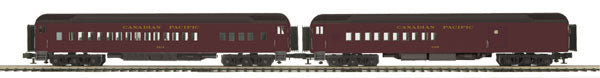 MTH 20-4192 O Canadian Pacific 70’ Madison Comb/Din Passenger Set (Set of 2)