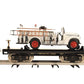 MTH 10-2167 Black w/Brass 200 Series Std. Gauge Flat Car with White Fire Truck