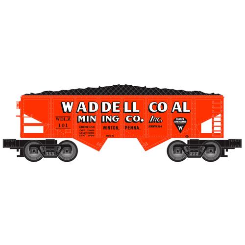 Atlas 1006004 3-Rail Waddell Coal 2-Bay Hopper
