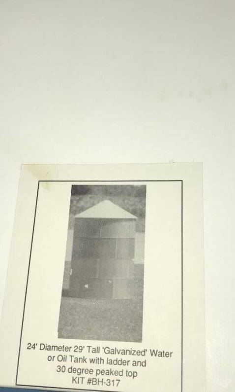 BH Models BH-317 HO 24' x 29' Galvanized Water/Oil Tank w/ Ladder & 30° Top