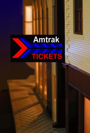Miller Engineering 64812-R Amtrak Tickets Neon Sign