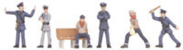 MTH 30-11056 O Cops and Robbers Figure Set (Set of 6)
