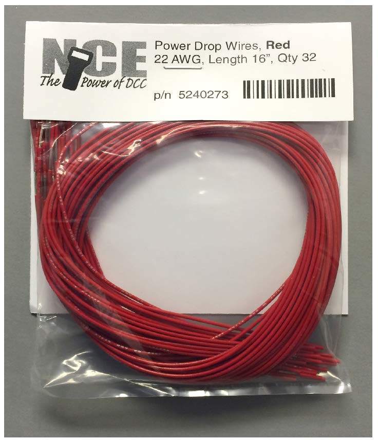 NCE 0273 HO Power Drop Wire Red Package (32)