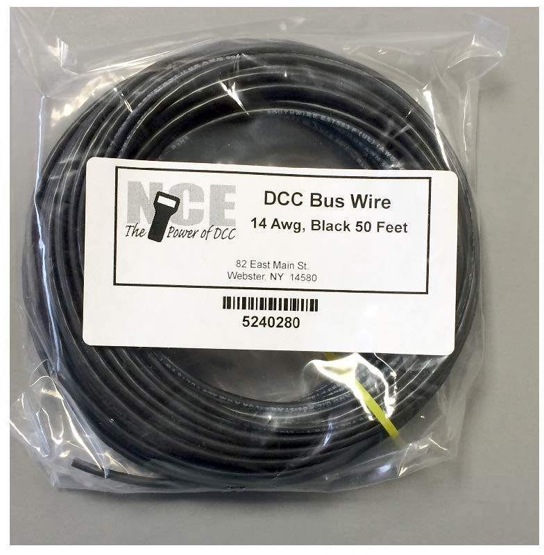 NCE 0280 HO DCC Main Bus Wire Black 50'