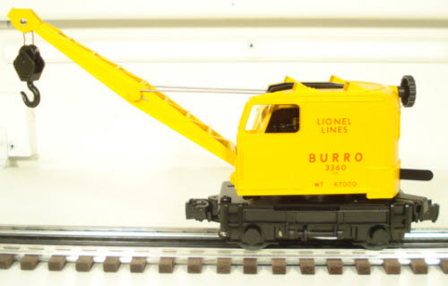 Lionel 6-28414 O Gauge 3360 Burro Crane Motorized Unit PWC