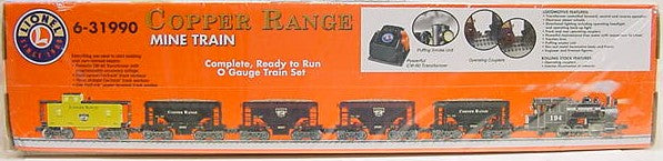 Lionel 6-31990 O Gauge Copper Range Mine Steam Train Set
