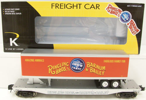 Lionel 6-22259 O Ringling Bros. - Flatcar with Trailer