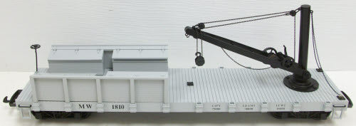 USA Trains 1800 G Maintenance of Way Operating Derrick Car - Metal Wheels