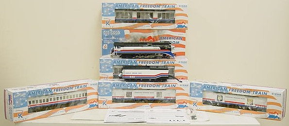 K-Line K-1122 O Gauge American Freedom Steam Passenger Train Set