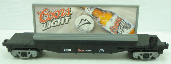 MTH 30-76281 O Gauge Coors Light Flat Car w/ Billboard