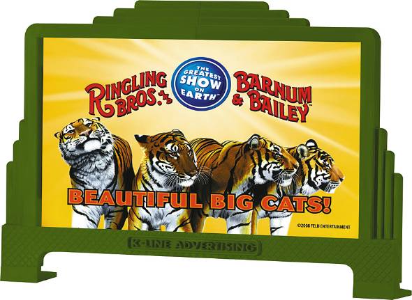 Lionel 6-21720 O Scale K-Line Ringling Bros. Billboard Set # 2 (Pack of 3)